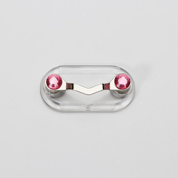 Navneskilt, magnet badgeholder, brilleskilt fra (Rustfrit stål med krystaller), Gaver til mor og far