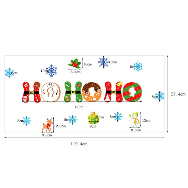 Glædelig Jul Garageport Dekorativ Sticker Med Magnetiske Køleskabs Dekaler JulefestCT037 CT037