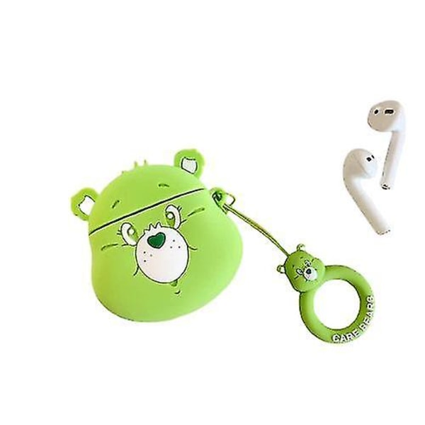 Rolig tecknad karaktär design mjukt fodral Airpod 2/1Grön Green