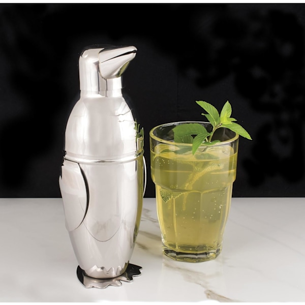 1 stk. Pingvin Cocktail Shaker, Rustfrit Stål, Spejlfinish, Rummer 500 ML