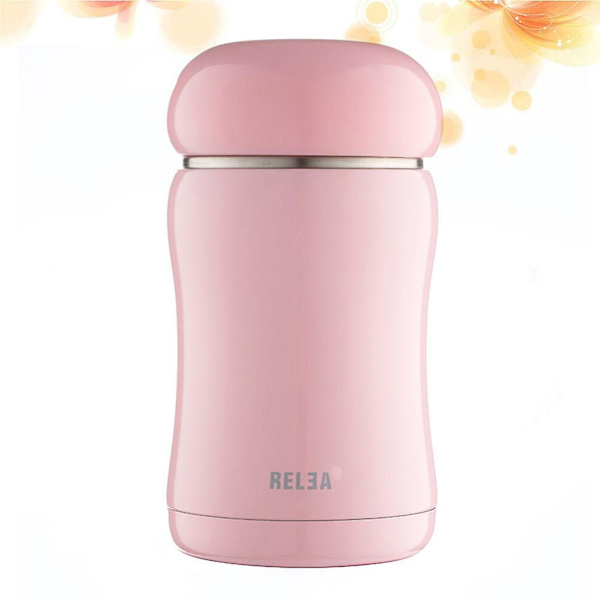 210ml 304 Rustfritt Stålkopp Bærbar Vannflaske for Barn Hjemmekjøkken Drikkflaske (rosa)Rosa Pink
