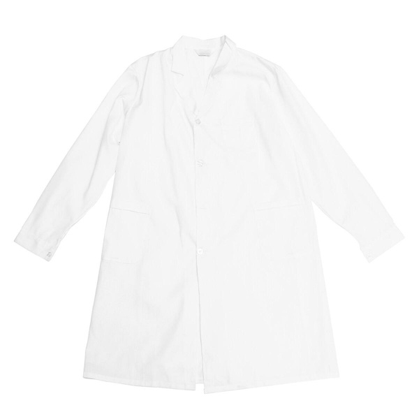Hvit Frakk Doktor Sykepleier Lang Ermet Frakk Apotek Frakk Sykehus Arbeidsdrakt - Størrelse XL (Mannlig Stil) Hvit White XL