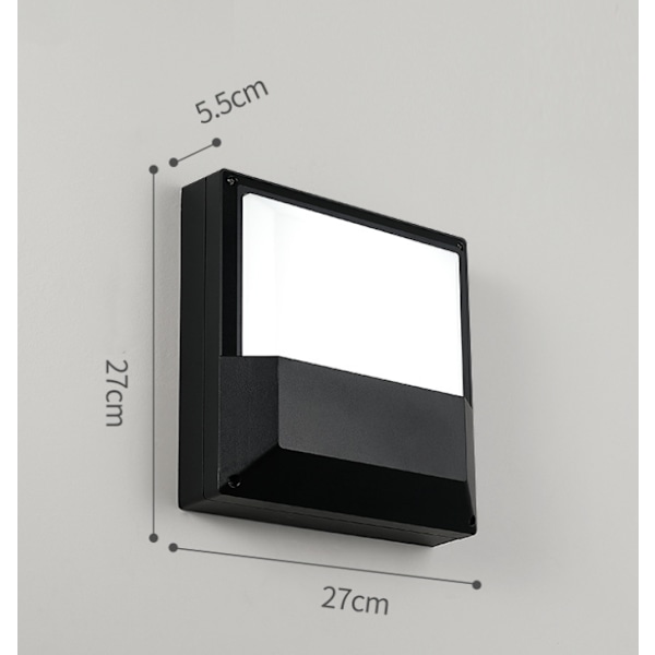 Vandafvisende LED Loftlampe, LED Loftlampe IP65 til Stue, Badeværelse, Kontor, Udendørs Veranda og Mere (18w + Hvidt Lys H)