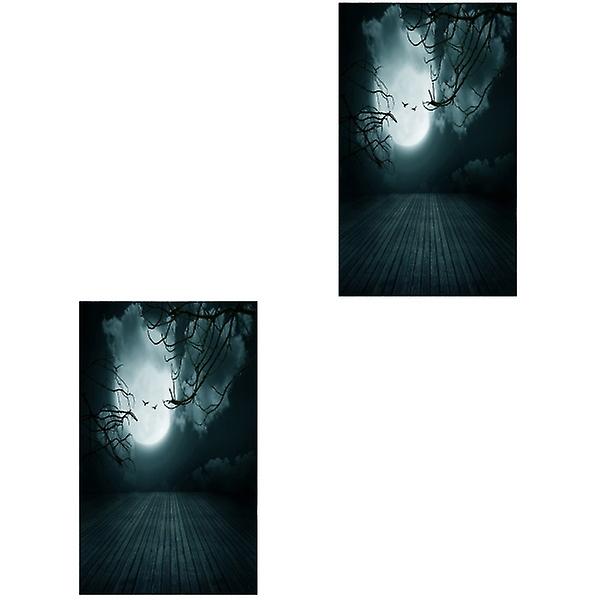 3 stk. 90x150cm 3D Halloween Uhyggelig Baggrund Realistisk Gysertema Baggrund Til Fester Fotografering 2pcs