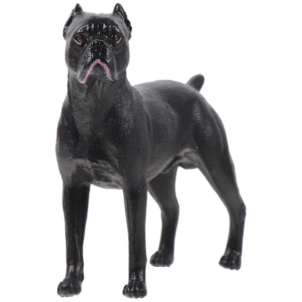Realsitisk Simuleringshund Figur Mini Hund Figurinet Figur Dyrefigur Dekoration Børns Legetøj Sort 9X7.5X2.7CM Black 9X7.5X2.7CM