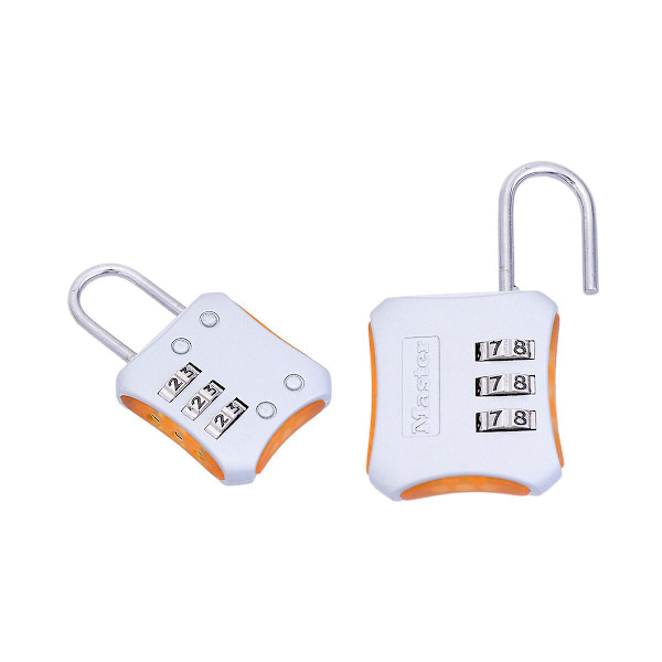 Metal Bagage Lås Kode 3 Hjul Kombination Lås Værktøj Sikker Fastgørelse Værktøjer OrangeOrange3.5X5.9 Orange 3.5X5.9X1.2cm