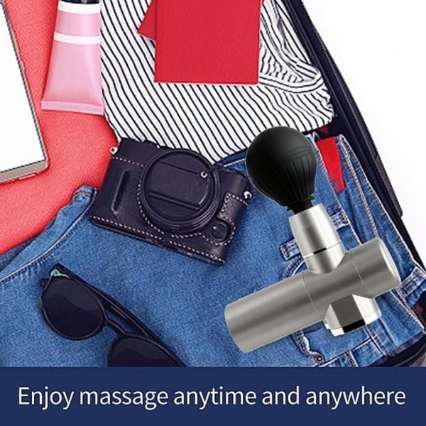 Fascia Massager Muskelkropsafslapningsmassager, Fascial Massage Gun til smertelindring (Sølv)