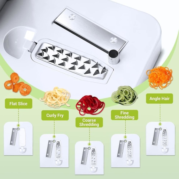 Spiralizer Grønnsaksspiralizer 5 Blader Grønnsaksspiralizer Spaghetti Spiral Mandolin Grønnsakskutter Spaghetti Grønnsaks Spaghetti Tilberedning