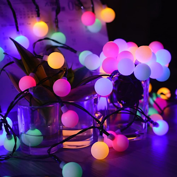 Solcelled Lyslenke Utendørs, 16ft 20 LED 8 Moduser, Vakker Belysningsdekorasjon Innendørs Utendørs Lys For Hage Patio Balkong Pergola Juletre Fest(