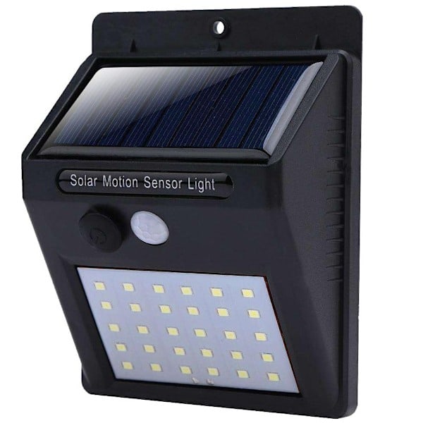 Spotlight - 30 LED - med bevægelsessensor - Solcelle