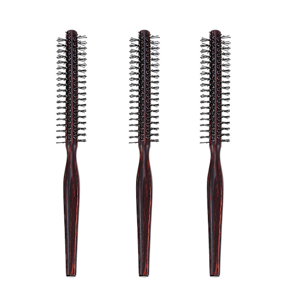 3 stk Hårstyling Kam Barber Krøllete Hårbørste Trehåndtak Rullende Kam 22x3x3cm 22x3x3cm