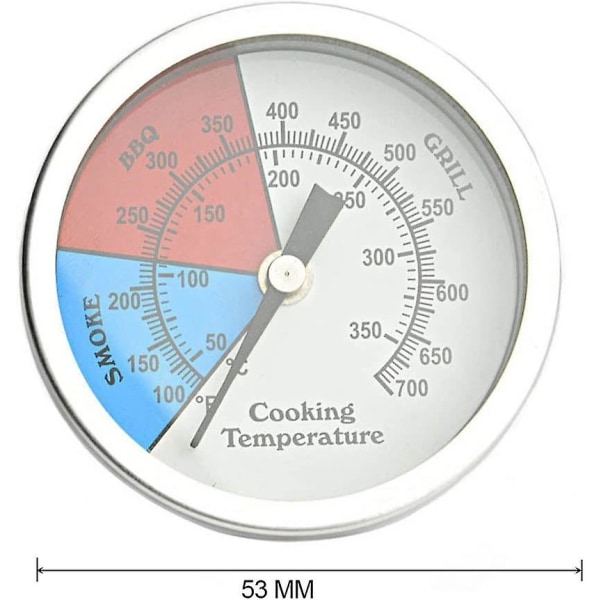 Bbq Ryger Termometer Kulgrill Termometer Med Temperaturmåler 53mm