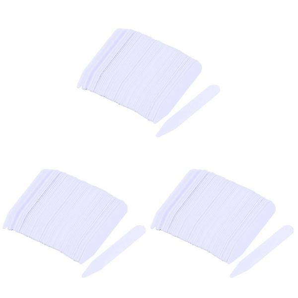 600 kpl Muoviset Valkoiset Kaulusluut Kaulusvahvistimet 3:ssa Koossa 600 kpl 600 pcs