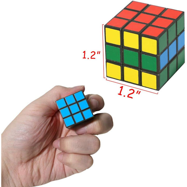 Mini Kuber Partypussel Leksaker 3x3x3 Magisk Hastighetskub med Levande Färger Partypresent Skolmaterial Pusselspel Set om 12
