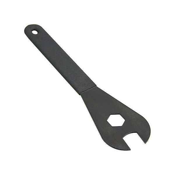 Fastnøgle Holdbar Multifunktionel Kulstofstål Konus Fastnøgle Cykel Reparationsværktøj (1 stk, Sort)