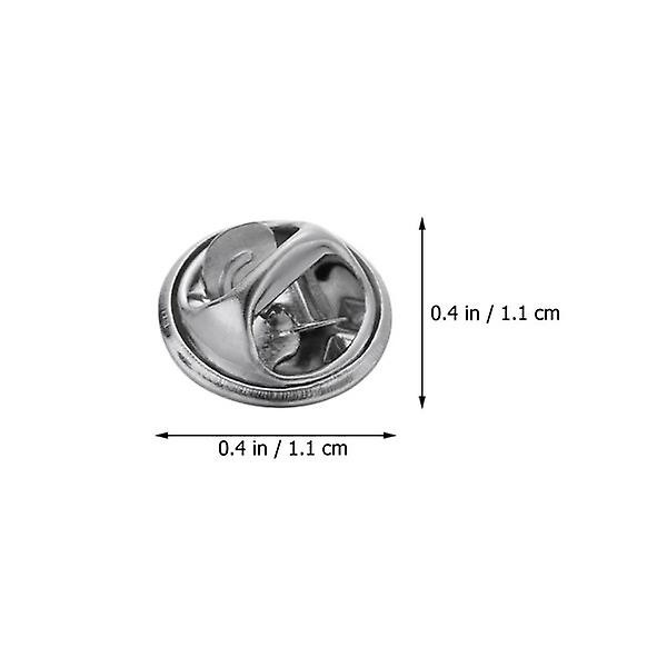 150 Set Fjärilsklämmor för slipsnålar, Nålryggar, Ersättningslås, Hållare, Silver, 1x1 cm