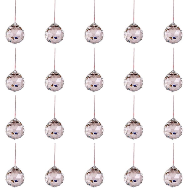 0,8 tum/20 mm Kristallkula Prismor - 20 stycken Hängande för Takkronor, Feng Shui, Bröllop Hem