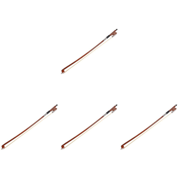 4st 1/10 fiolstråkersättning Röd sandelträ fiolstråk med hästtillbehör4st45X2cm 4pcs 45X2cm