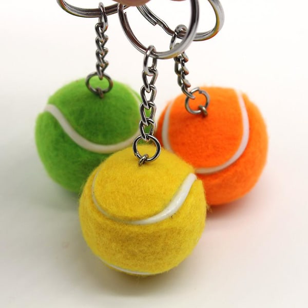 Tennisbold Split Ring Tennisbold Nøglering Simulering Sport Til Tasker Dekor Vedhæng Gave Sports Lovers Pung (6 stk)