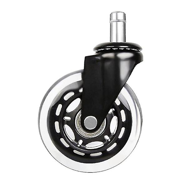 2.5 tommer/3 tommer Pu Universalhjul Circlip Hjul Svart Sterk Bæreevne Transparent Hjul Kontorstol Stille Hjul Salg