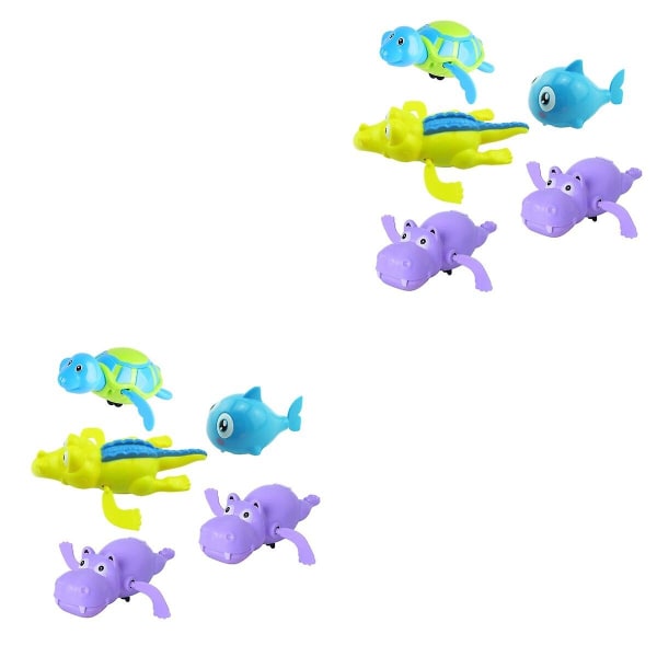 15 st Barn Badleksakssats Cartoon Uppdragna Badleksaker Söta Djur Simleksak Rolig Badleksak 10 pcs 14*11cm