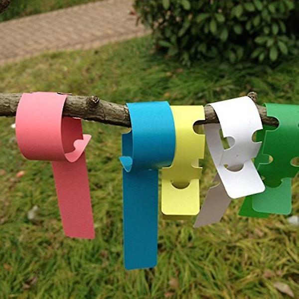 100 st Plant-hängande Etiketter i Plast, Plantskola, Trädgård, Etiketter, Träd-etiketter, Stor Skrivyta (Blandade Färger)