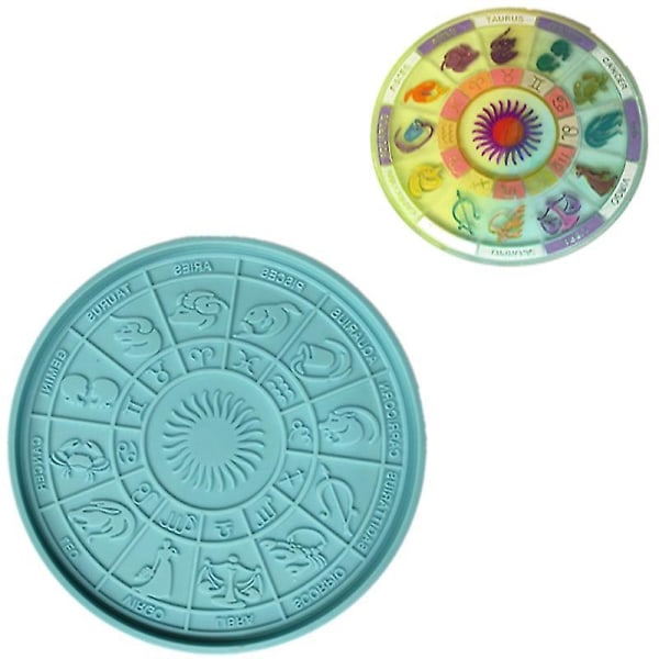 12 Konstellations Spådomsbakke Epoxy Harpiks Form DIY Underkop Form