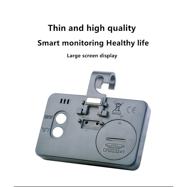 Vedenkestävä Jääkaappi- ja Pakastinlämpömittari, Digitaalinen Huonelämpömittari, Maksimi/Minimi-Tallennustoiminto, Suuri LCD-Näyttö ja Magneettinen Takaosa (3 Pakkausta)