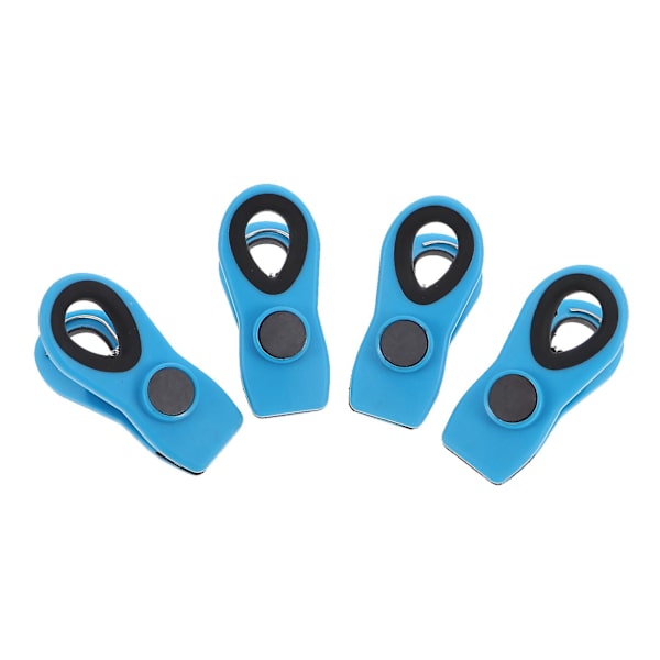 1 Setti 4 Kpl Värikkäitä Ruokapihtejä Vuodevaatteiden Kiinnittimiä Monikäyttöisiä Säilytyspihtejä Vaatteiden Kiinnittimiä Sininen 7.3X3.2X4.3cm Blue 7.3X3.2X4.3cm