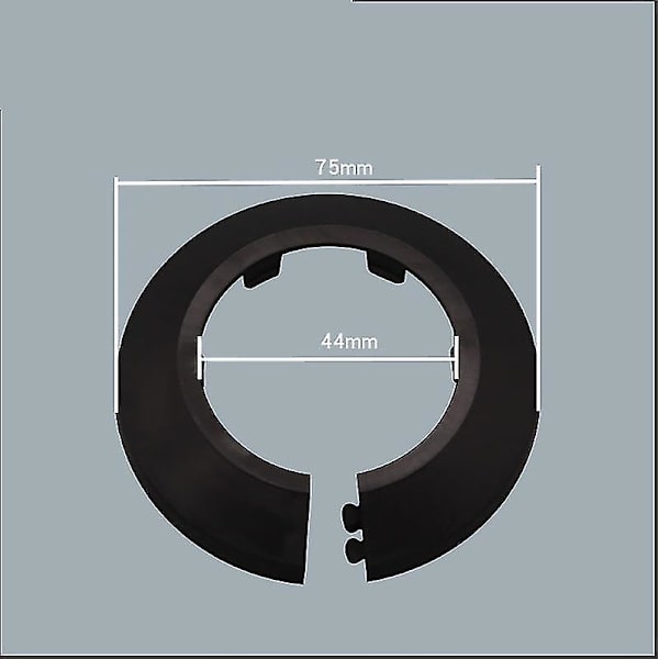 10 stk. Rørdæksel Dekoration 16/43/50mm Pp Plast Vandrør Roset Sort43mm 43mm