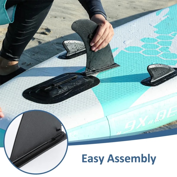 9\" Surfboard Fin – Kajakk Skeg Sporfinne - Oppblåsbar Padleboard Finne – Rask Utgivelse Avtakbar Longboard Senterfinne – Enkel DIY