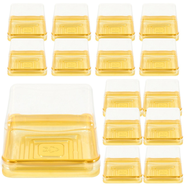 50 st Baking Cake Dome Cases Individuella Muffinsaskar Kakbehållare Baktillbehör Guld 7X7X4CM Golden 7X7X4CM