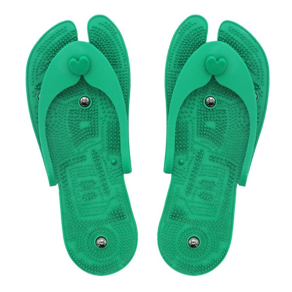 Manuaaliset hierontatyökalut Jalkojen hoito Terveysvarusteet Refleksologia-tossut Meridian-hierontatossut Plantar Fasciitis -helpotus Sandaalit Vihreä 32.5X11cm Green 32.5X11cm