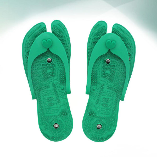 Manuel Massageværktøjer Fodpleje Sundhedsforsyninger Refleksologi Tøfler Meridian Massage Sko Plantar Fasciitis Relief SandalGrøn32.5X11cm Green 32.5X11cm