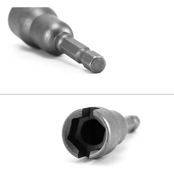 Power vingemuttertrekker, spor vingemuttere bor bits socket skiftenøkler verktøy, sekskantskaft for panelmuttere (3 stk)