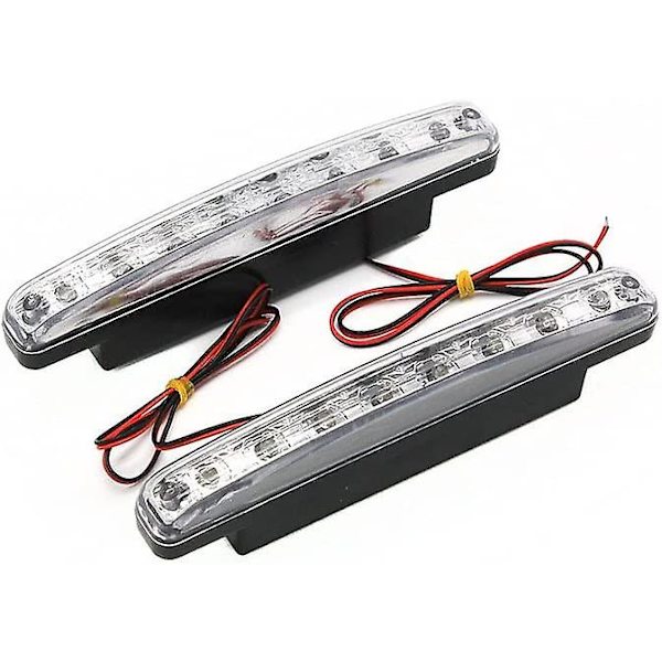 8 LED Dagkjørelys 12v Auto Dagkjørelys Kjørelyspære