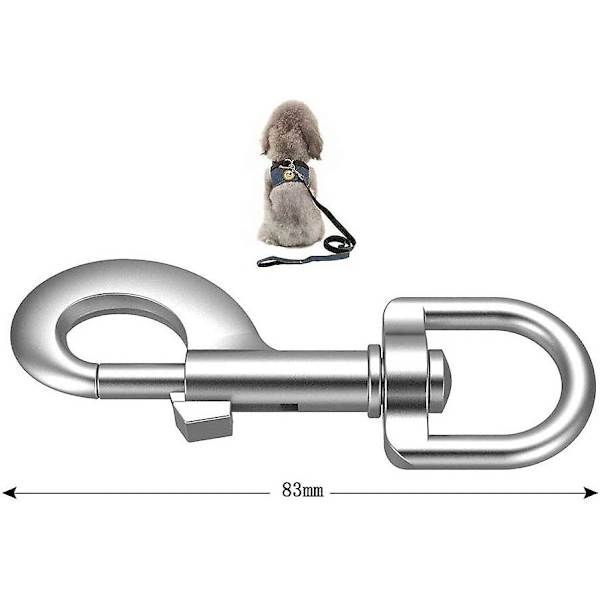 2 stycken husdjursvridbara krokar, hundvridbara krokar, vridbara utlösningsklämmor, vridbara snabbfästen, för halsband hundryggsäck spänne ryggsäckar bilnyckel
