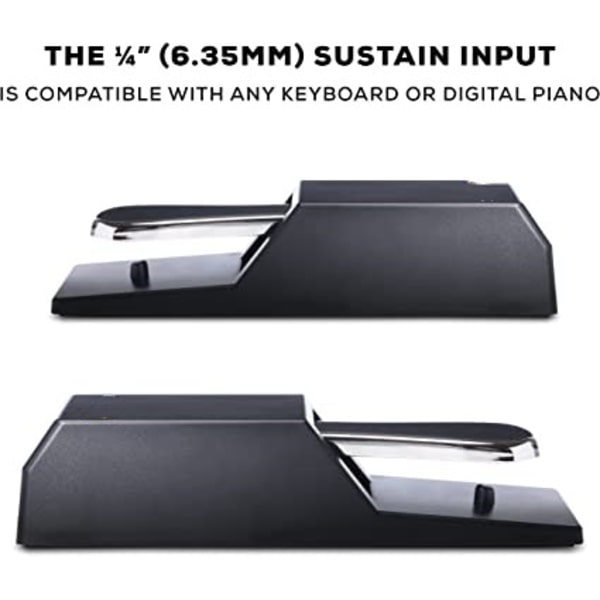 SP-2 - Universal sustainpedal med klaverlignende bevægelse, det ideelle tilbehør til MIDI-keyboards, digitale klaverer, elektroniske keyboards og mere