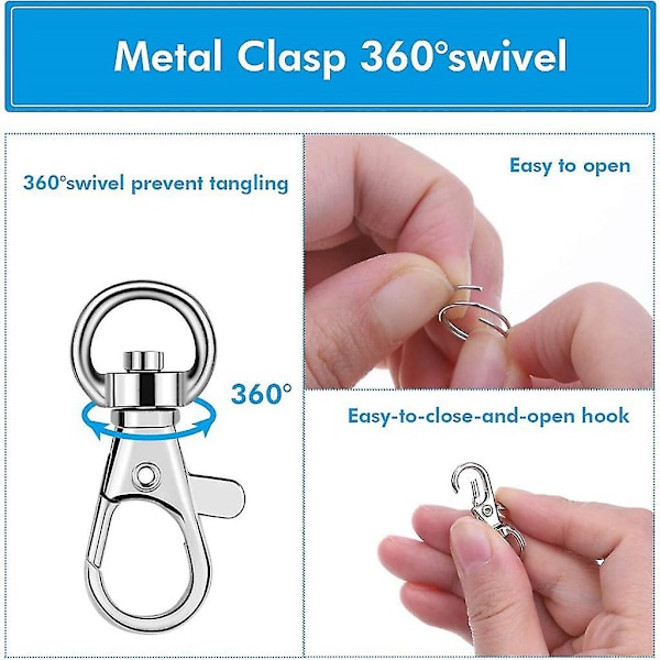 Svängbar Spänne Koppel Snap Hook Hummerklo Spänne Svängbar Hook Med Hoppring