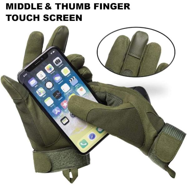 Et par taktiske kamp-militærhandsker til mænd, sommersportshandsker, motocross anti-skæringsbeskyttelse (Army Green XL)