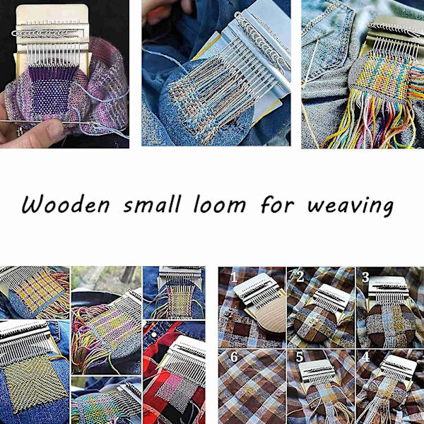 Stickningsmaskin för små projekt, Trä, Hemma-Kul, Lagningsmaskin Passar Nybörjare, DIY-Konstverktyg, Passar För