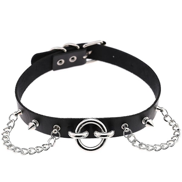 Goth Punk Spik Nitar Choker Halsband 1st-svart