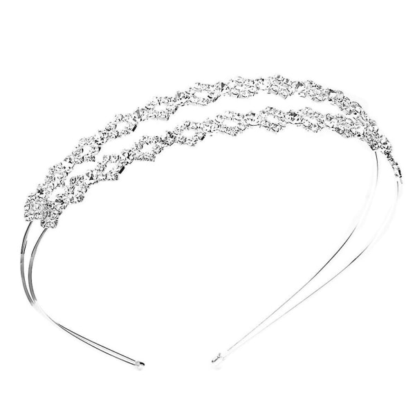 Bryllupshårpynt Bryllup Bryllupshårpynt Kvinne Hårbånd Rhinestones Hodeplagg Legering Hodebånd Legering Hårbånd Sølv Silver