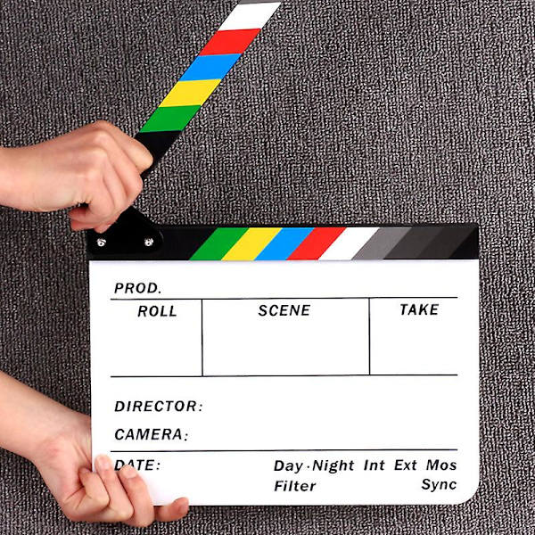 Videoprops/Fotoprops, Akrylplatta, Regissörs Klappbräda