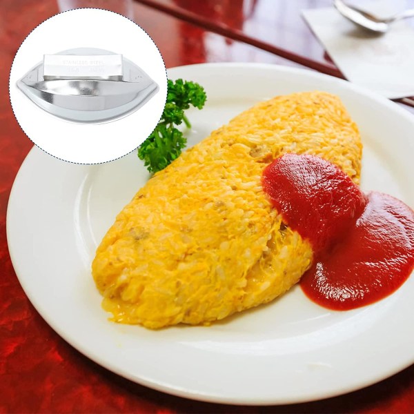 Omurice-form i rustfritt stål: Sushi Omurice risrull båtform DIY papaya risform Omurice-utstyr (1 stk)