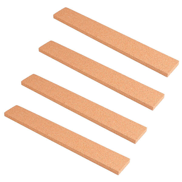 4 stk Korktavle Kontor Push Pin Board Strip Tykk Naturlig Kork Strip Limte Firkanter Bulletin Bar38 38X5X5.5CM