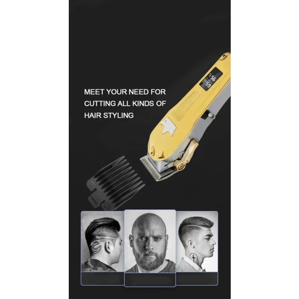 Miesten hiusleikkurit + T-teräleikkurisarja, johdottomat ammattileikkurit hiustenleikkuusarjaan miesten partaleikkurit, parturi Cli