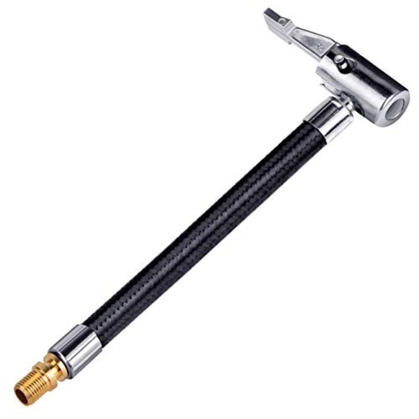 Dekk-inflator slange adapter for Twist On konvertering til Lock On tilkobling, med all-metall Lock On luftnippel og luftslange og dekkventil