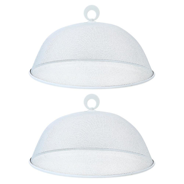 2 st Dammsäkra Matöverdrag Kreativa Köksmatöverdrag Insektsförebyggande Matält Vita 30X30CM White 30X30CM