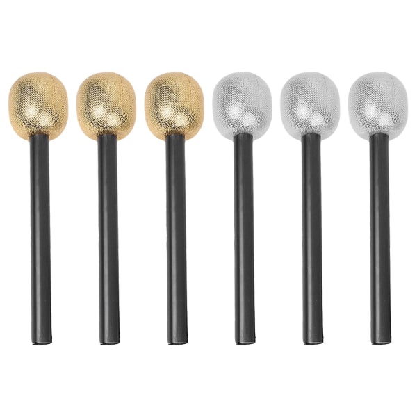 6 st Flash Leksaker Låtsas Mikrofon Rollspel Glitter Mikrofon Falsk Party Mikrofon Mini Mikrofon Partypåse Leksak 6 st 6PCS